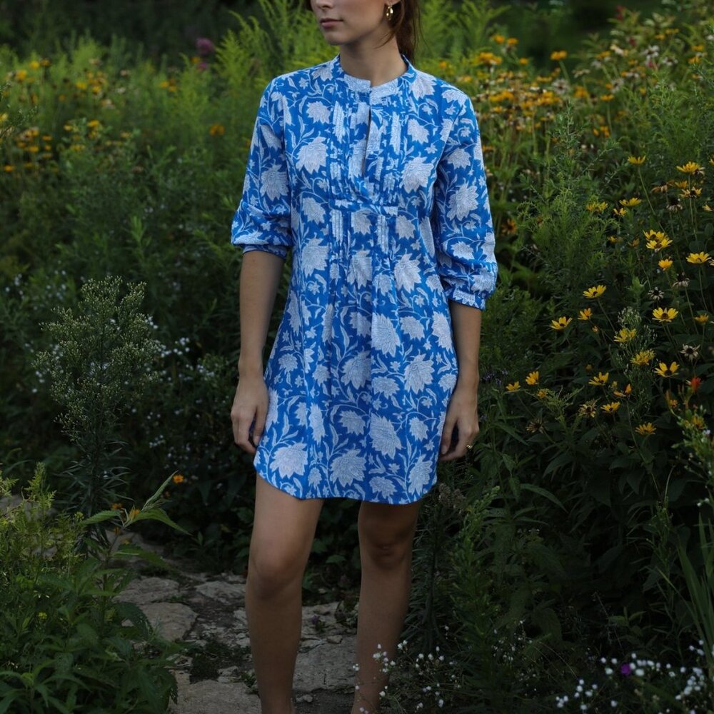 Mille - Indio Tunic - Blue Lotus -- New Without Tags